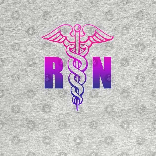 Nurse RN Caduceus Medical Symbol by BDAZ